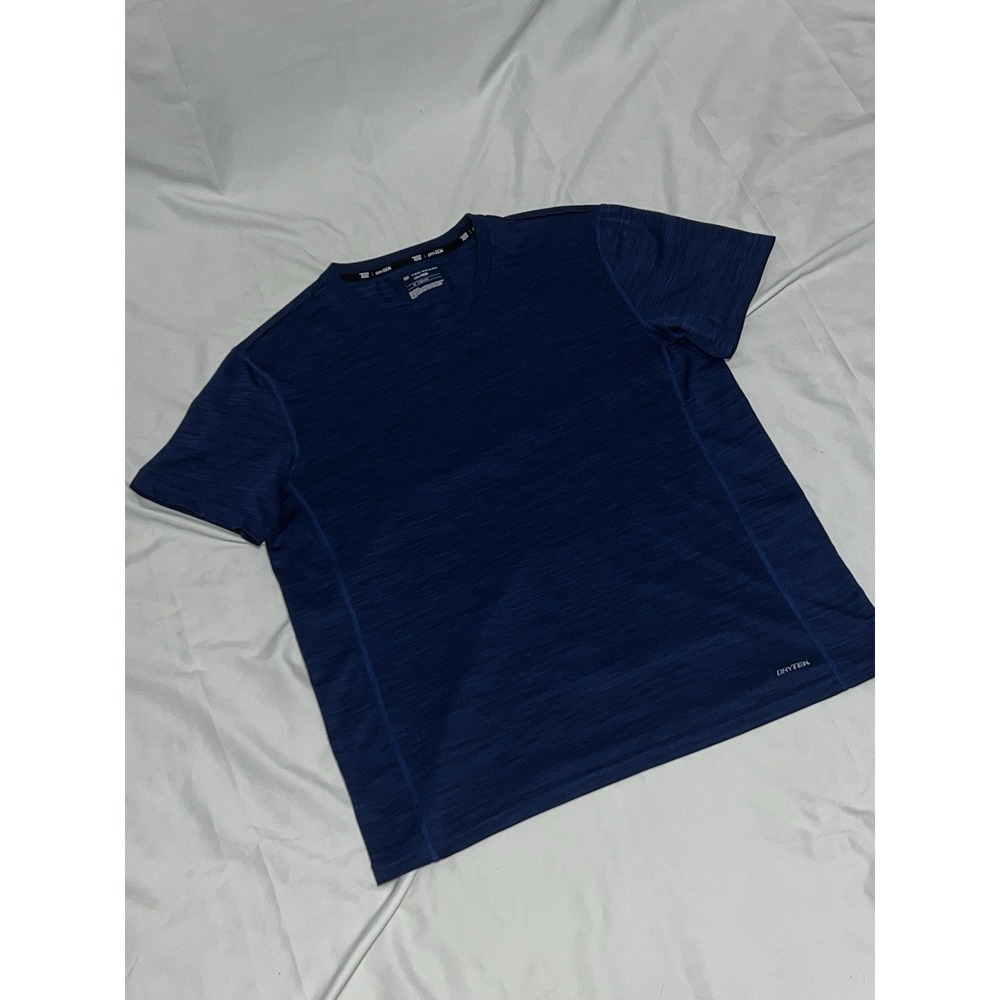 Tek Gear DryTek Men's M Blue Crew Neck Short Sleeve Moisture-Wicking T-Shirt
